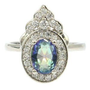 Dazzling Fire Rainbow Topaz 925 Fashion ring